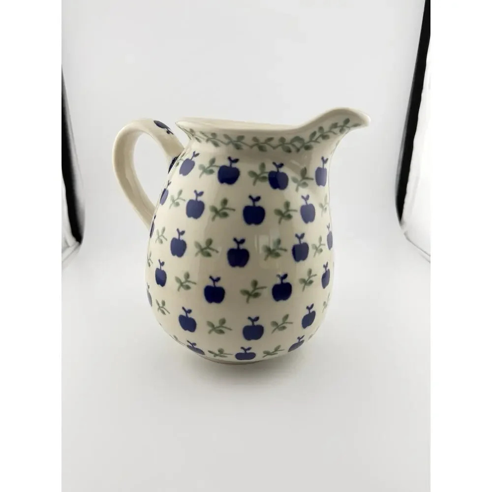 Boleslawiec Manufakura Polish Pottery Apple Pitcher 6